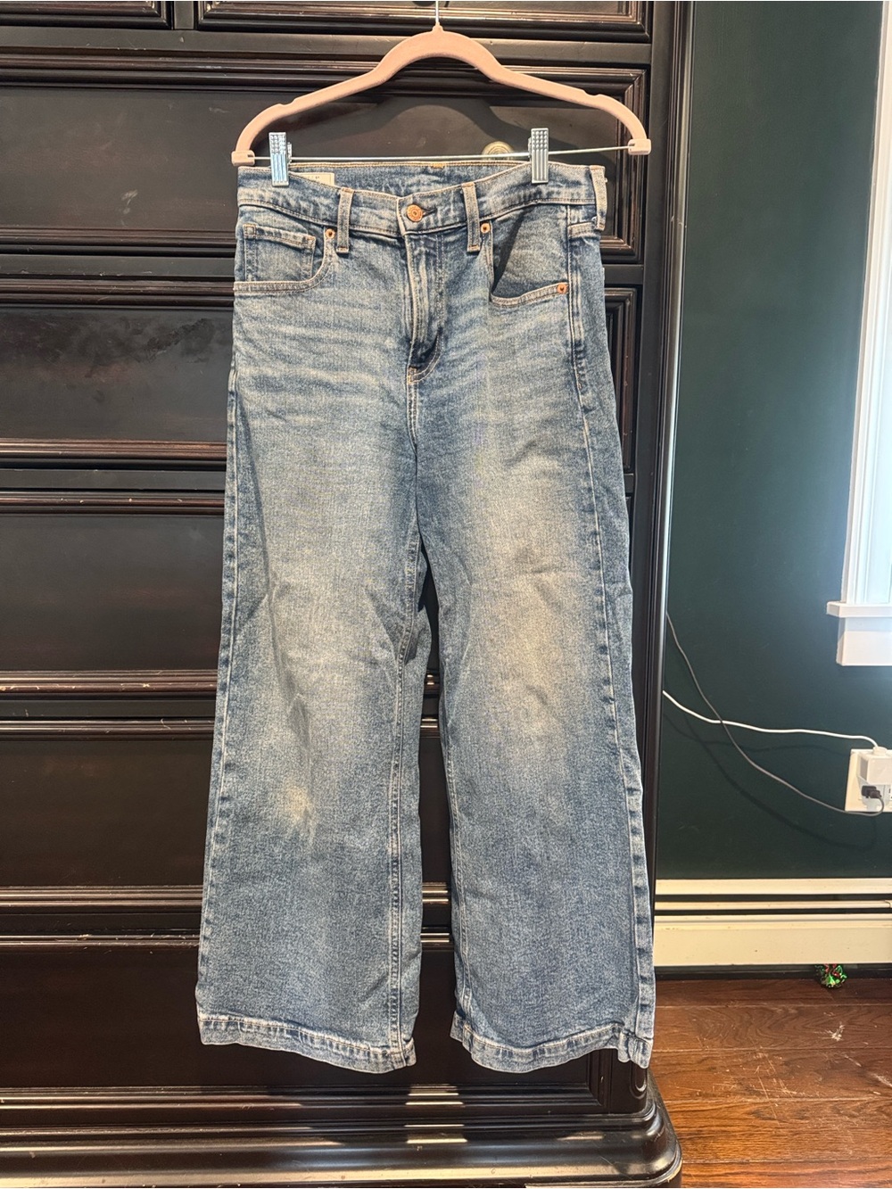GAP High Rise Stride Ankle Jeans - Light Blue Denim